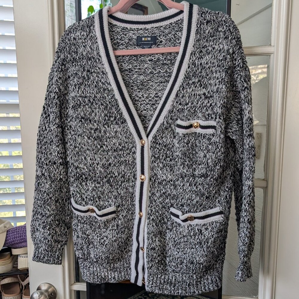 Maeve Tweed Boyfriend Cardigan - M - Anthropologie - Picture 8 of 13